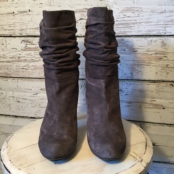 Roberto del Carlo slouch grey heeled boots 8.5 - Picture 2 of 13